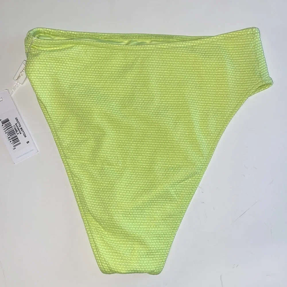 NEW Frankie’s Bikinis Grotto High Waisted Metallic Sundance Bikini Swim Bottoms